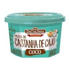 Pasta de Castanha de caju Dacolonia Int. coco 200g