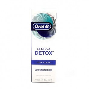 Creme dental oral-B gengiva detox Depp Cleam com flúor 102g 