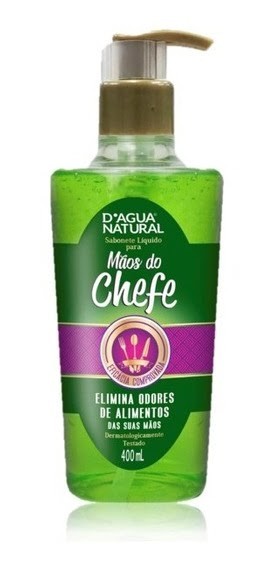 Sabonete líquido Elimina Odores de Alimentos Maos do Chefe 400ml