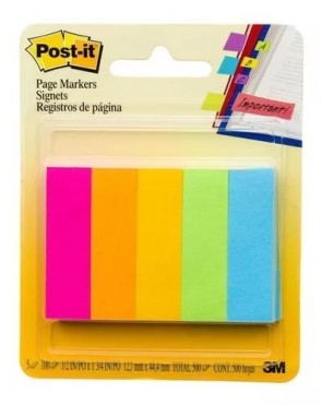 Kit Marcadores adesivos flag 4 cores Post-it 