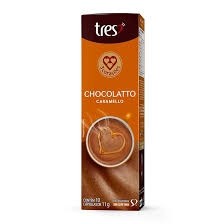 Cápsulas de Chocolatto Caramello tres 3 Corações 10 unidades