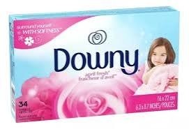 Amaciante de Roupas p/ Secadora Downy c/34