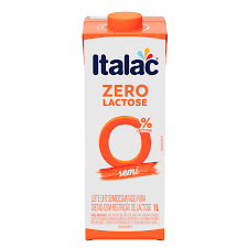 Leite UHT Italac Zero Lactose Semidesnatado 1l