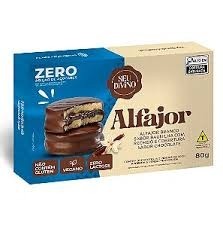 Alfajor Branco C/ Chocolate S/Glúten S/ Lactose Vegano S.Divino 80g