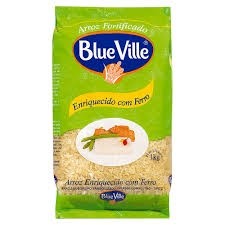   Arroz Parboilizado Plus Ferro Blue Ville 1kg 