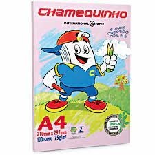 Papel A4 CHAMEX 100 folhas Rosa
