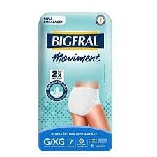 Roupa intima Descartável Moviment Bigfral G/XG com 07 un