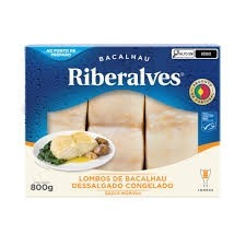 Lombo de Bacalhau Dessalgado Congelado Riberalves 800g