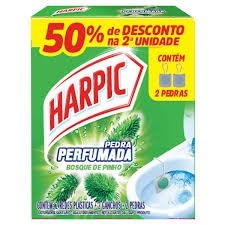 Pedra Sanitária Perfumada Harpic Pinho C/2 