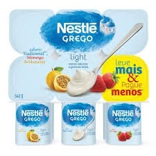 Iogurte Grego Nestle band/Morango e Maracujá Light 540g