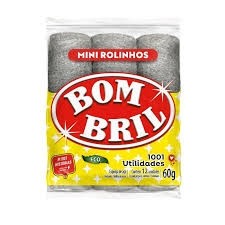 Esponja Aço Bombril mini rolinhos c/12