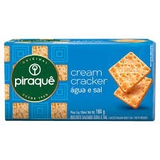 Biscoito Cream Cracker Água e Sal Piraque 184g