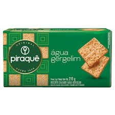 Biscoito Água e Sal com Gergilim Piraque 215g