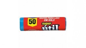 Saco para Lixo Azul Superútil 50 Litros 30 unidades