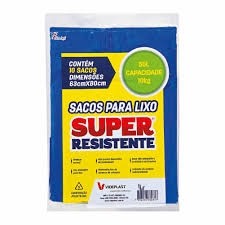 Saco de Lixo Super Resistente c/10 50L