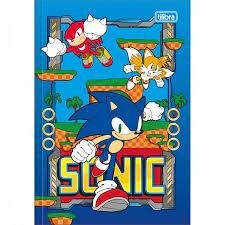 Caderno 1/4 1 matéria 80 folhas Sonic Tilibra (imagem ilustrativa - variadas )