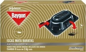 Inseticida Iscas p/barata Baygon c/6