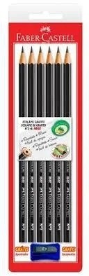 kit Lápis Grafite c/6 Faber Castell 