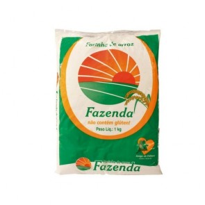 Farinha de Arroz Sem Glúten Fazenda 1kg