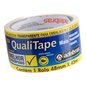 Fita Adesiva 48x45mm Transparente Adelbras 