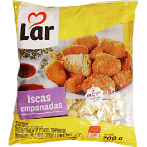 Iscas de Frango Empanadas Congelado Lar 700g