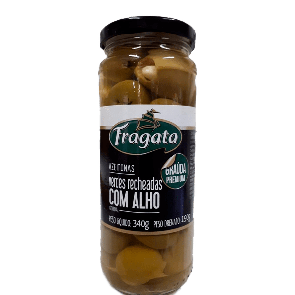 Azeitona Verde Gordal Fragata Alho 190g