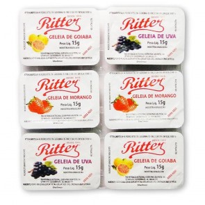 Geleia Ritter Sabores Sortidos C/6 Unidade -  15g