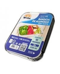 Marmitex Bandeja Retangular (D6) 500ml Wyda 10un.