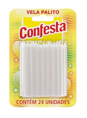 Vela Aniversário Palito c/24 Confesta