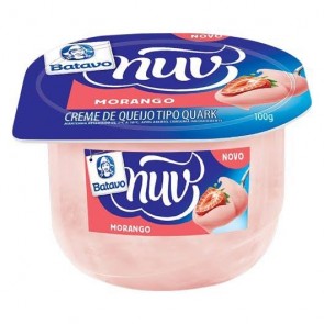Creme Quark Batavo Nuv Morango 6g de proteina 100g 