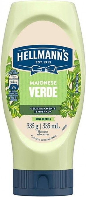Maionese Verde Hellmanns Squeeze 335g