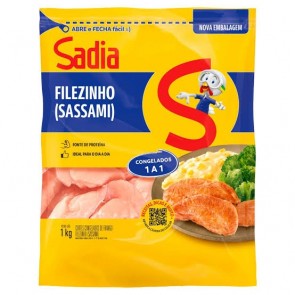 Filézinho de Peito de Frango (Sassami) Congelado Sadia 1kg