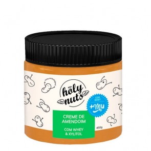 Creme de Amendoim Holy Nus c/ Whey e Xilitol 450g