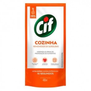 Limpador Cif Desengordurante Cozinha Sachê 450ml