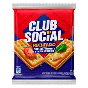 Biscoito Club Social Recheado Queijo, Tomate e Manjericão 106g