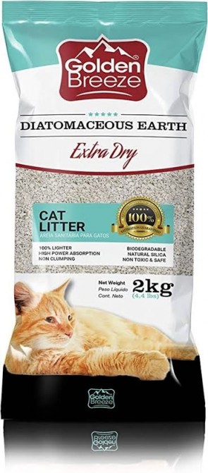 Areia Extra Fina Gato Golden Breeze 2Kg