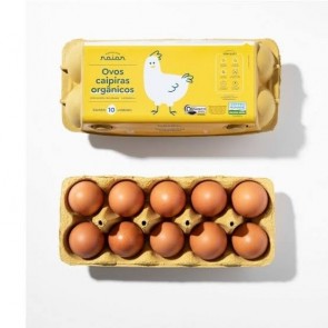 Ovos Caipiras Orgânicos Raiar 10 unidades