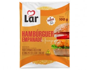 Hambúrguer de frango empanado Lar 100g