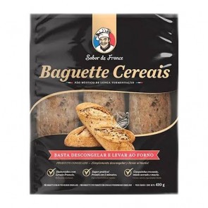 Mini Pão Baguete cereais Sabor de France CG 410g