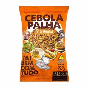 Cebola Palha Onions Flakes Defumado Vegano Adko 70g