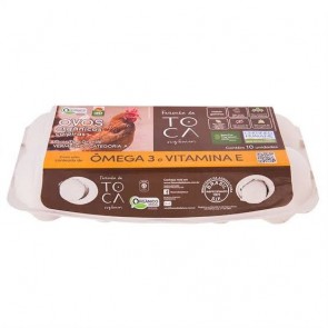 Ovos Caipira Orgânico Ômega 3 Fazenda da Toca c/10un 