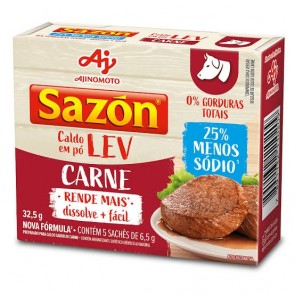 Caldo pó Sazon Lev carne 32,5g