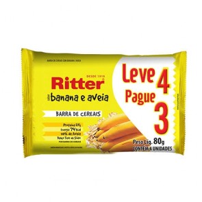 Barra Cereal Ritter Banana e Aveia 80g C/4