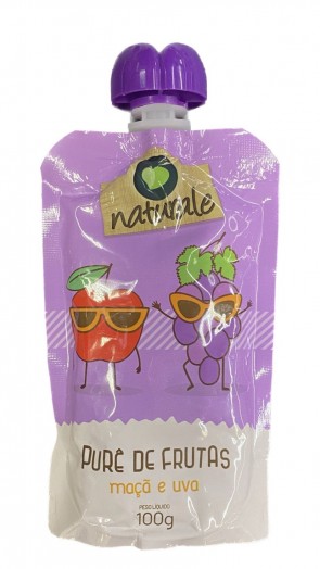 Pure de Frutas Naturale Maçã e Uva 100g