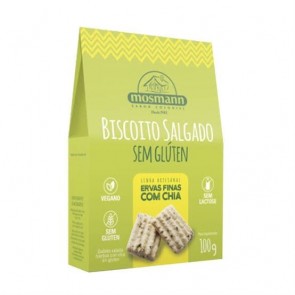 Biscoito Mosmann Ervas Finas Com Chia S/Glúten 100g 