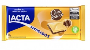Barra de Chocolate Recheada Lacta Ouro Branco 98g
