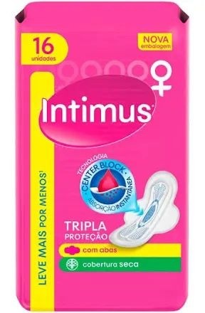 Absorvente Intimos Tripla Proteção/Cobertura Seca C/Abas C/16