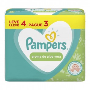 Toalhas Umedecidas Pampers Aloe Vera Leve 4 Pague 3 C/192
