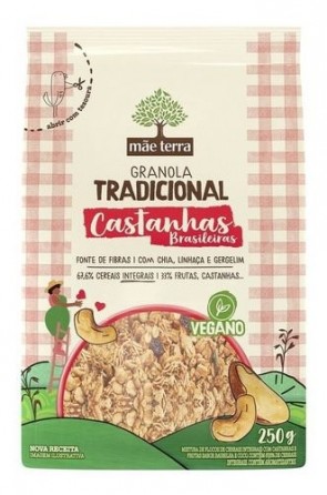 Granola Mãe Terra Tradicional Castanhas Brasileiras 250g