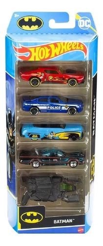 Carrinho Hot Wheels Batman C/5 Peças 